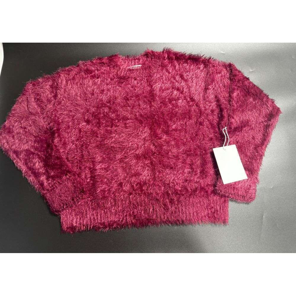 OneTeaspoon NWT Sugarloaf Sweater Crop Knit in Bordeaux Size Small MSRP $149
